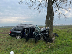 Fának hajtott egy gépkocsi Tiszaigarnál