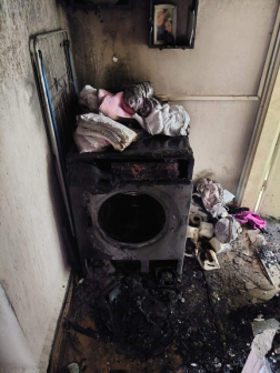 A szárítógép okozott tüzet egy túrkevei lakásban