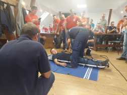 Erdélyi tűzoltókat képzett a vármegyei tűzoltók szövetsége