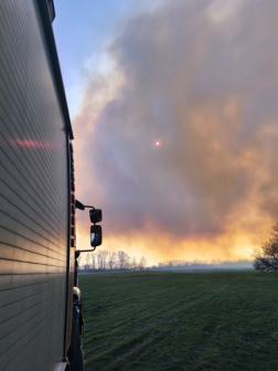 Tíz hektár égett le Fegyverneknél