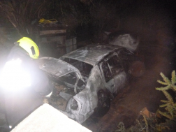 Kigyulladt egy autó Szolnokon