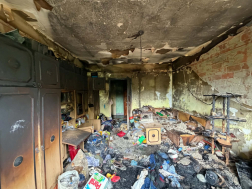 Társasházi lakás gyulladt ki Martfűn